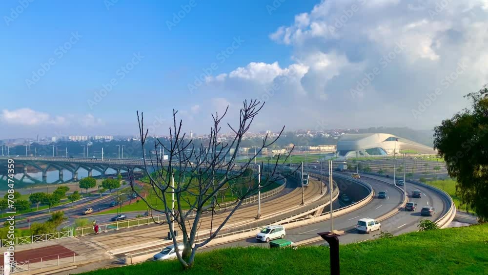 Rabat, Morocco, Panoramic view of Ville Nouvelle (New Town), with view of the Grand Theatre of Rabat, large performing arts center and Mohammed VI Tower_bouregreg river-4