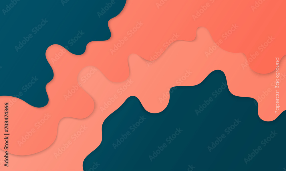 abstract colorful papercut layers background