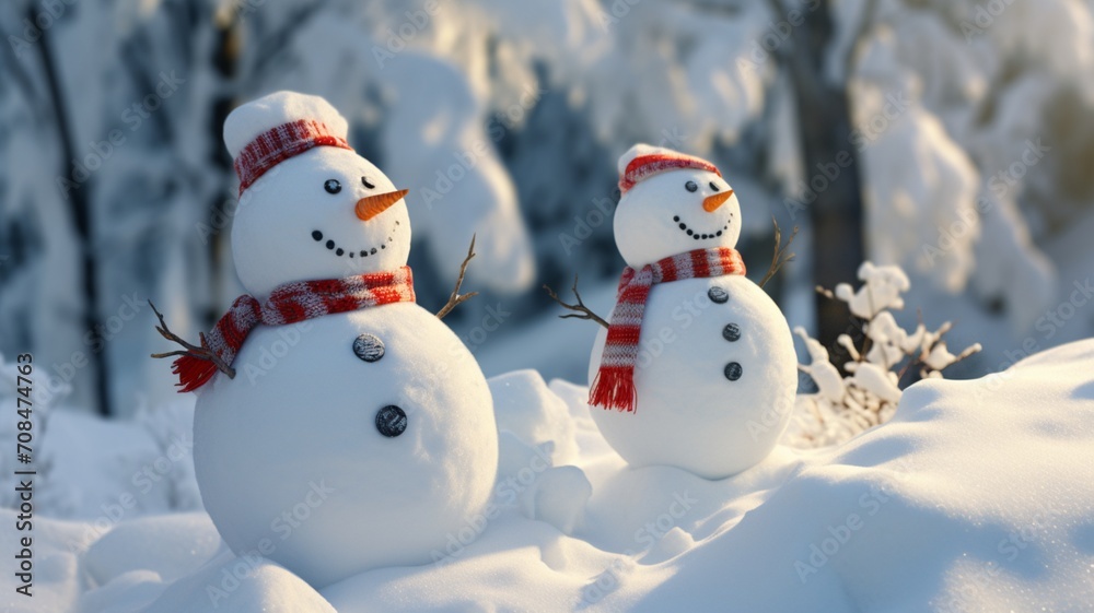 Beautiful detailed snowman on snow beautiful image Ai generated art Beautiful detailed snowman on snow beautiful image Ai generated art