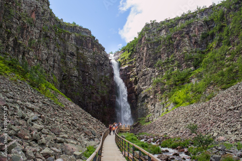 The biggest waterfall in Sweden, Njupeskär.