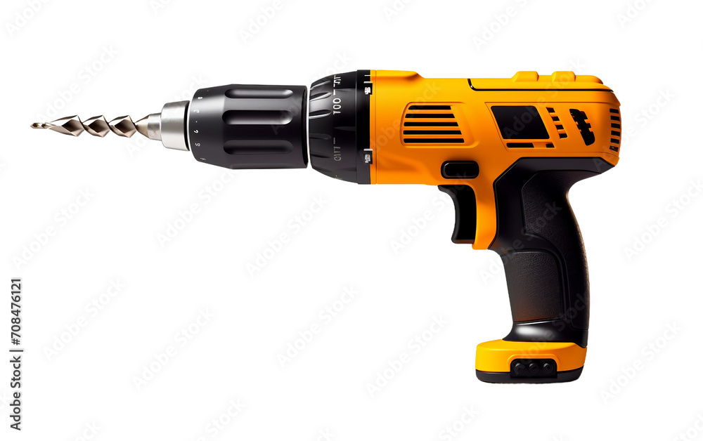 Electric Screwdriver Isolation Isolated on Transparent Background PNG.