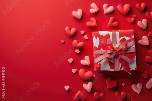 A gift in a box for Valentine's Day