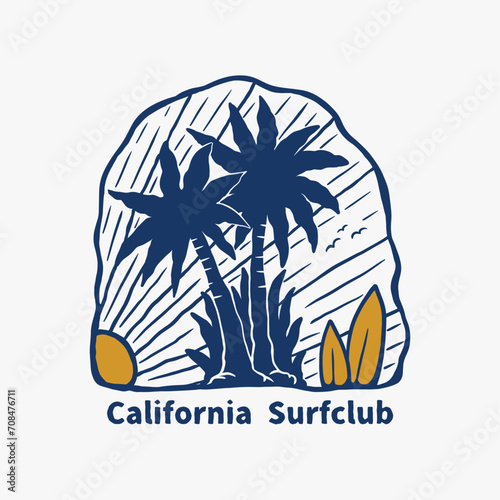 California surf club Illustration