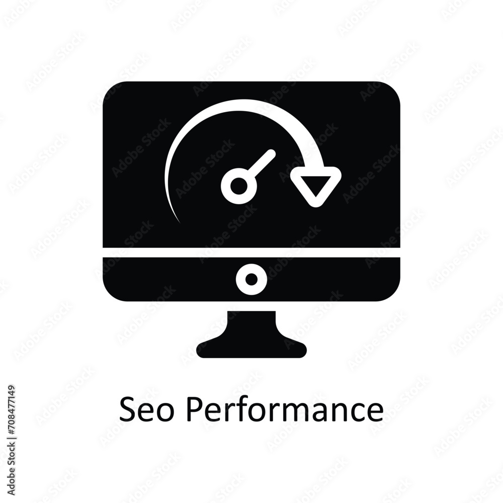 SEO Performance vector Solid Icon Design illustration. Business And Management Symbol on White background EPS 10 File SEO Performance vector Solid Icon Design illustration. Business And Management Symbol on White background EPS 10 File