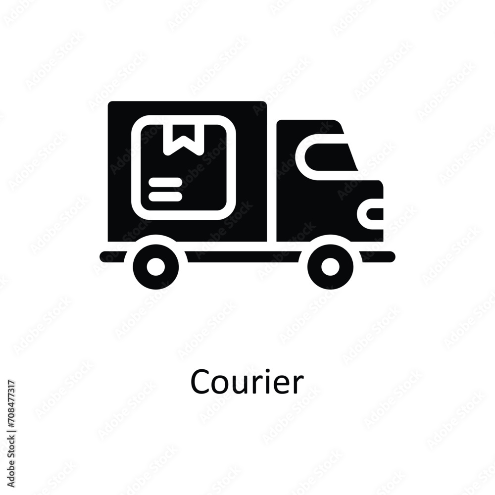 Courier vector Solid Icon Design illustration. Business And Management Symbol on White background EPS 10 File Courier vector Solid Icon Design illustration. Business And Management Symbol on White background EPS 10 File