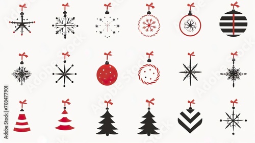 Modern Christmas icons