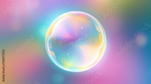 Iridescent soap bubble