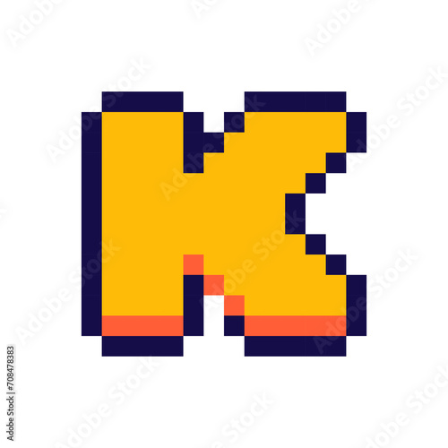 Free Download Pixel 3d retro arcade game style font and video computer game 8 bit letter flat illustration.	
 - GFXLoad