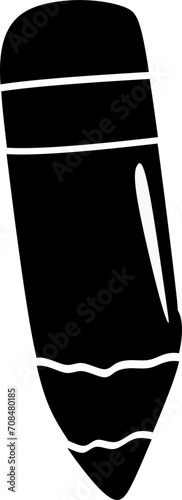 black and white illustration of pencil