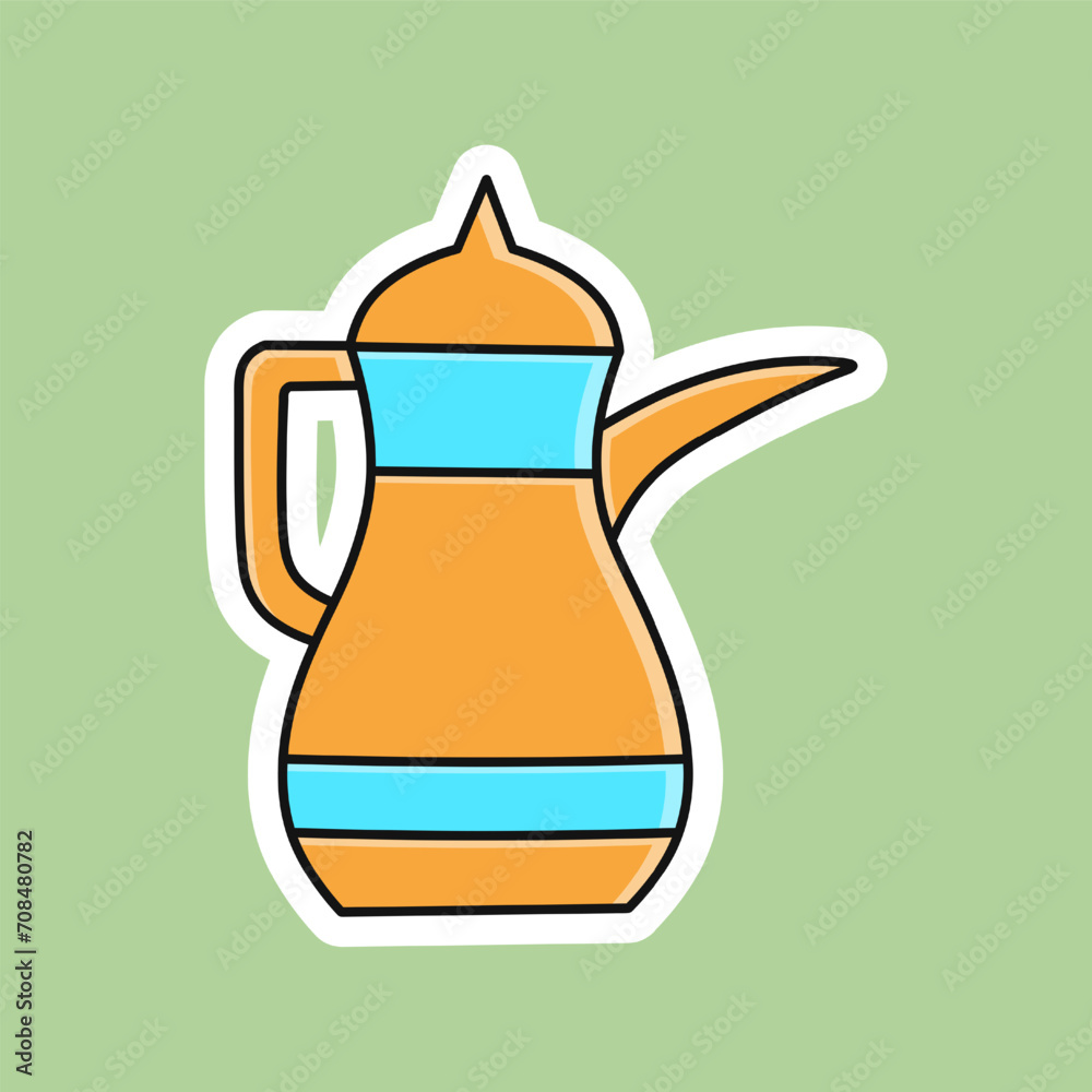 Ramadan themed stickers, holy water jug Ramadan themed stickers, holy water jug