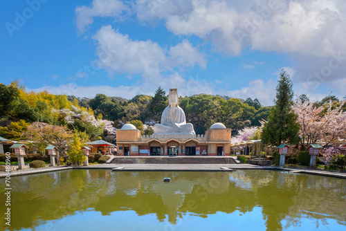 Ryozen Kannon Temple in Kyoto, Japan is a war memorial dedicated to the fallen both sides of the Pacific War.The 24-meter statue of the Goddess of Mercy was built in 1955 photo