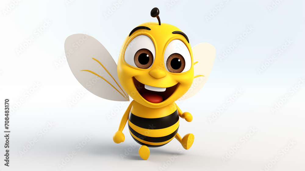 3d cartoon smiling bee 3d cartoon smiling bee