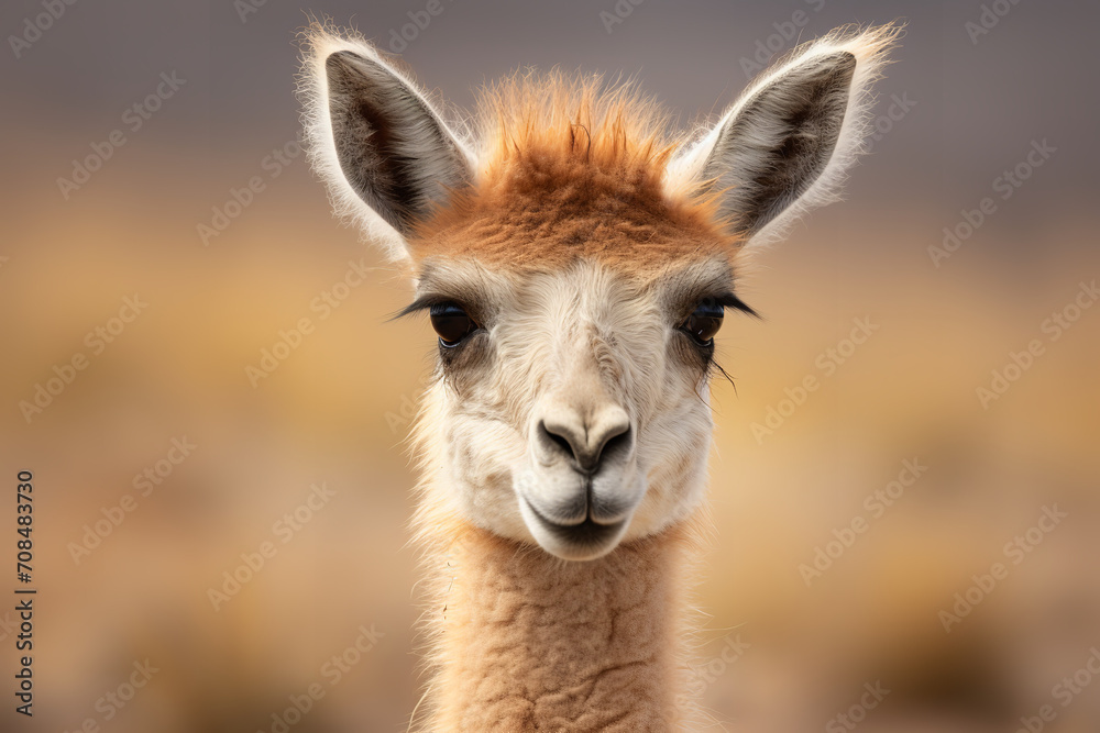 a young vicuña a young vicuña