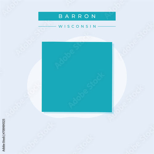Vector illustration vector of Barron map Wisconsin photo