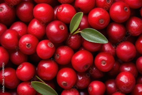 background red cranberries