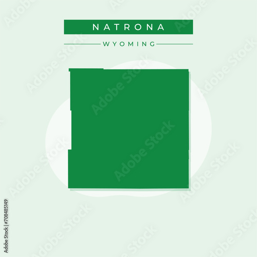 Vector illustration vector of Natrona map Wyoming photo