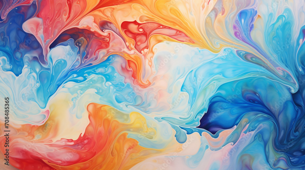 Chaotic energetic colorful swirls tie-dye pattern abstract background wallpaper