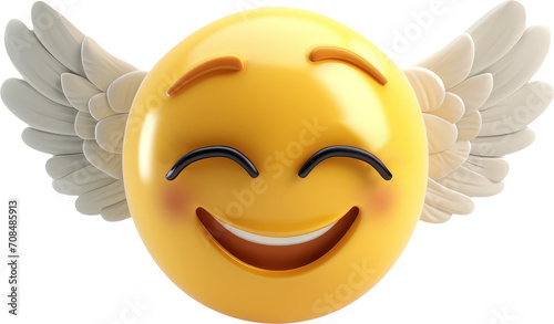 Angel Emoji transparent background PNG clipart