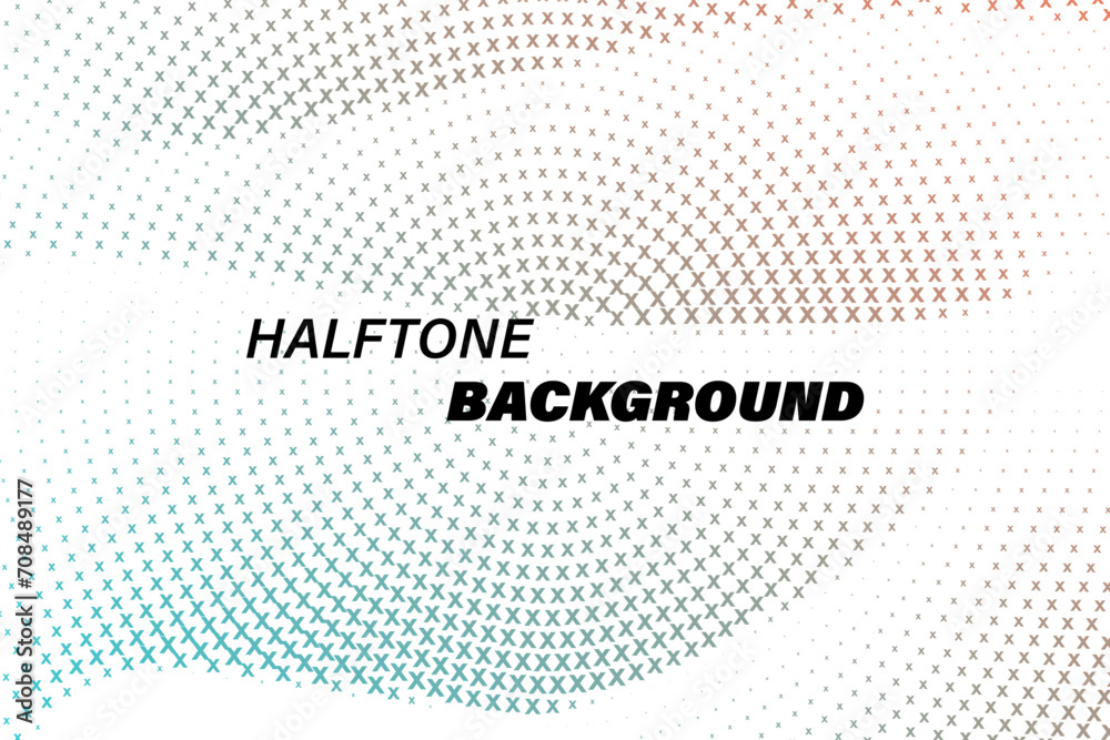 Halftone wave pattern background using halftone wavy dots texture. Vector illustration. Halftone wave pattern background using halftone wavy dots texture. Vector illustration.