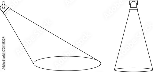 outline spotlight icon set