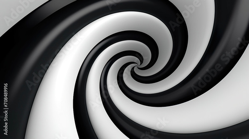 black and white spiral. Generative Ai