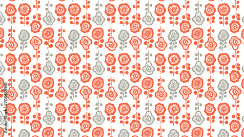 seamless pattern wallpaper　北欧　花柄
