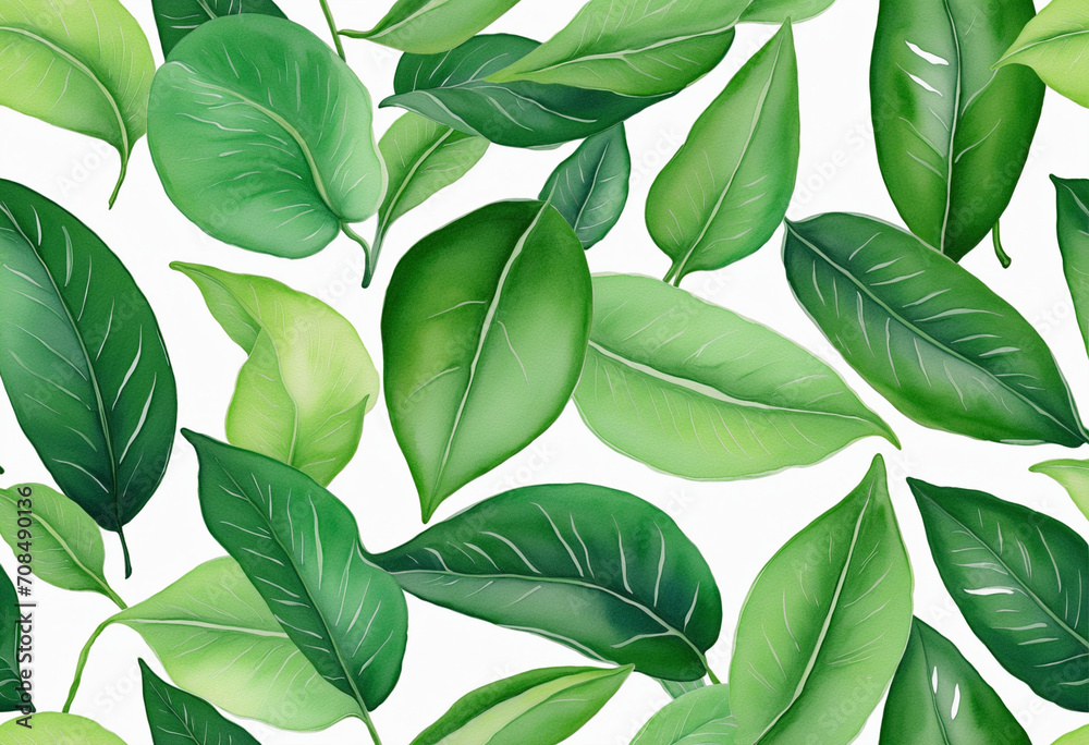 Green foliage watercolor backdrop Green foliage watercolor backdrop