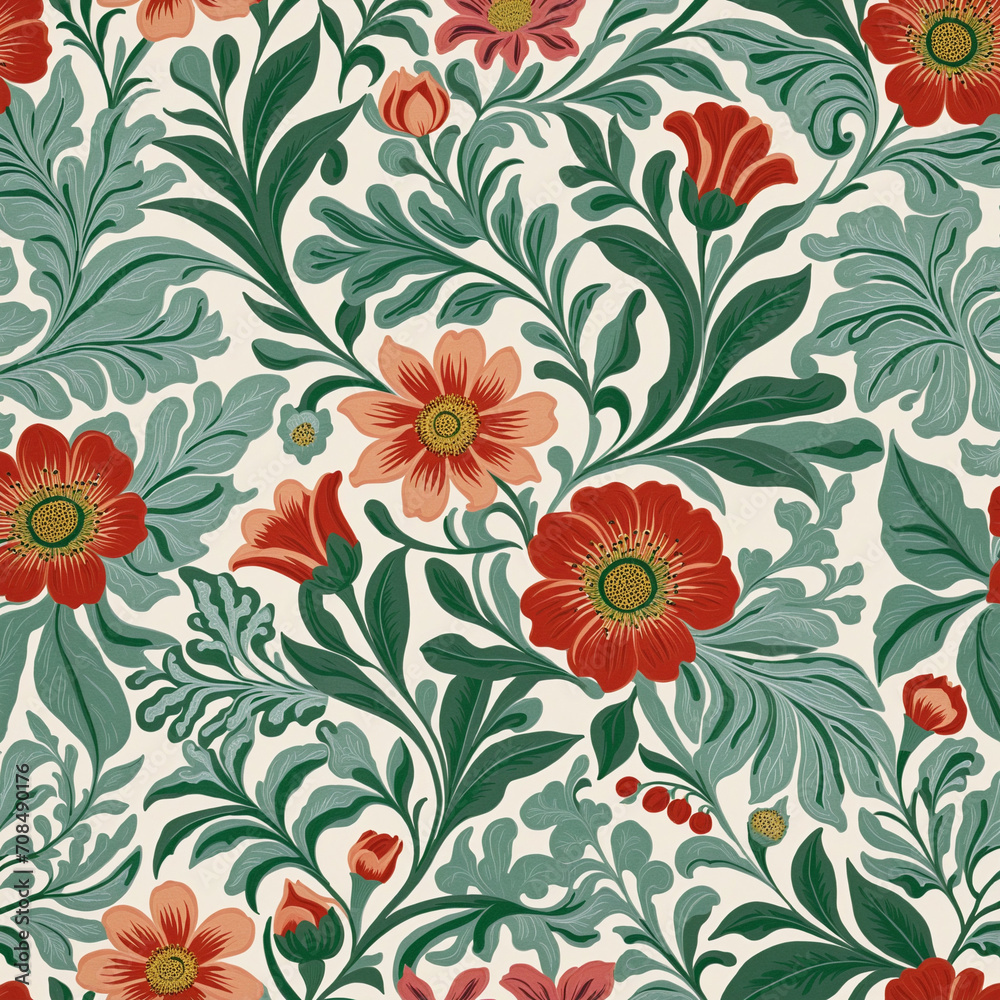 Continuous Flower Design Continuous Flower Design