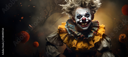 Portrait of Funny cheerful clown © katobonsai