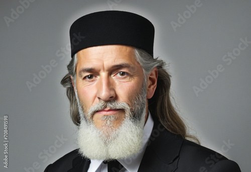 Orthodox Jewish Man Portrait, Authentic Picture