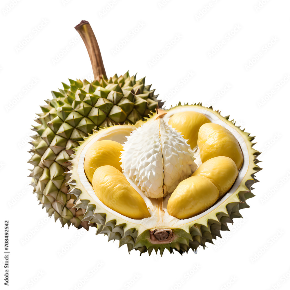 Obraz premium durian fruit on transparent