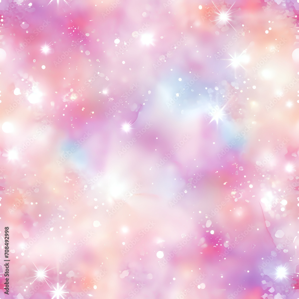 magic background with bokeh stars and glitter