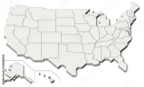 3D U.S. Map (with shadows)