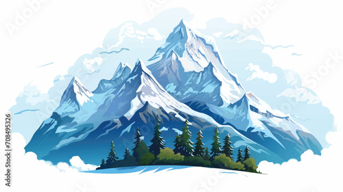 Himalayas Vector illustration photo