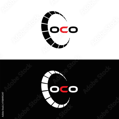OCO logo. O C O design. White OCO letter. OCO, O C O letter logo design. Initial letter OCO linked circle uppercase monogram logo. O C O letter logo vector design. OCO letter logo design five style.	
