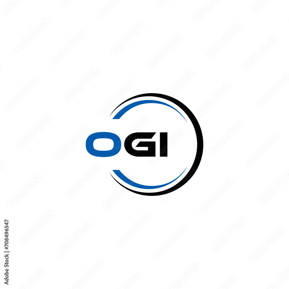 OGI logo. O G I design. White OGI letter. OGI, O G I letter logo design. Initial letter OGI linked circle uppercase monogram logo. O G I letter logo vector design. OGI letter logo design five style.	
