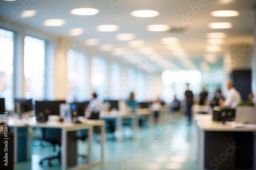Business office meeting room with blurred defocused background