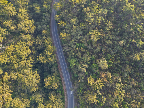 Aerial view of the Comenarra Parkway, Wahroonga, NSW, Australia photo
