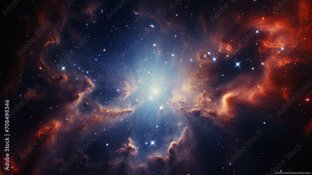 Fototapeta premium a galaxy cluster
