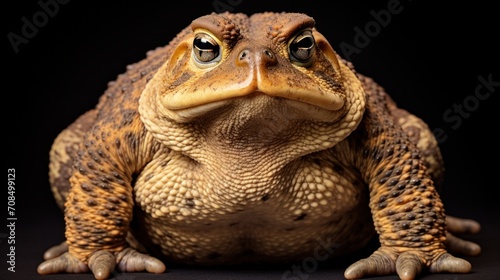 Close-up portrait of American toad showcasing its unique features isolated on white background
