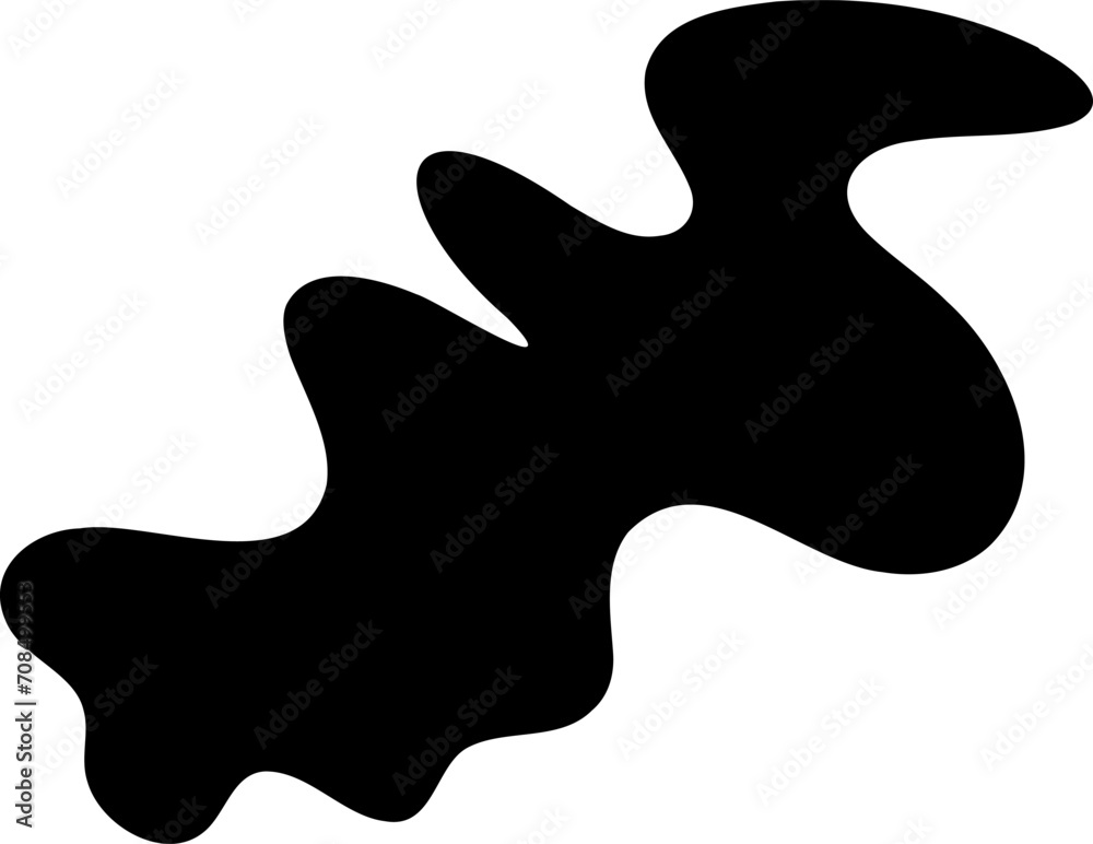 Fluid shape vector illustration. Liquid pattern silhouette design element Fluid shape vector illustration. Liquid pattern silhouette design element
