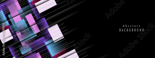 Abstract technology diagonally overlapped geometric squares shape