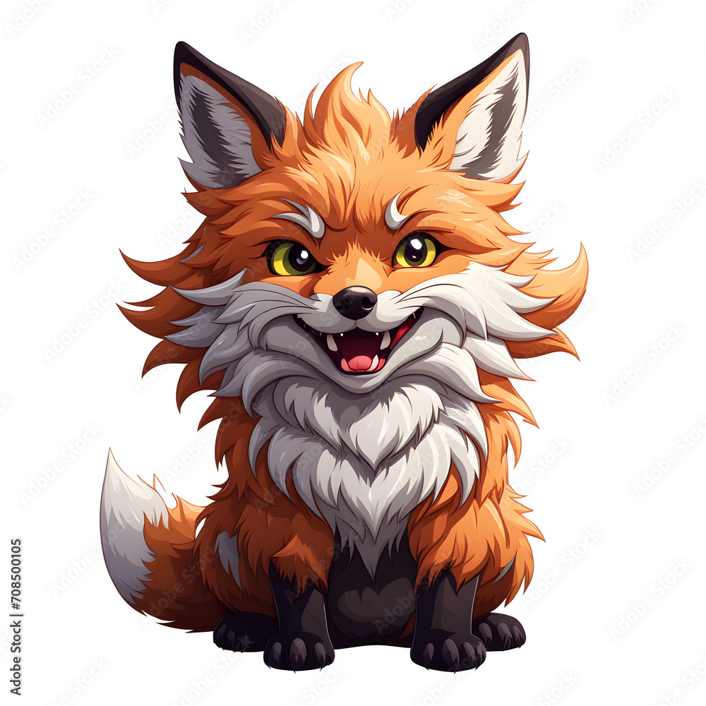Illustration of Fox Monster with Transparent Background Illustration of Fox Monster with Transparent Background