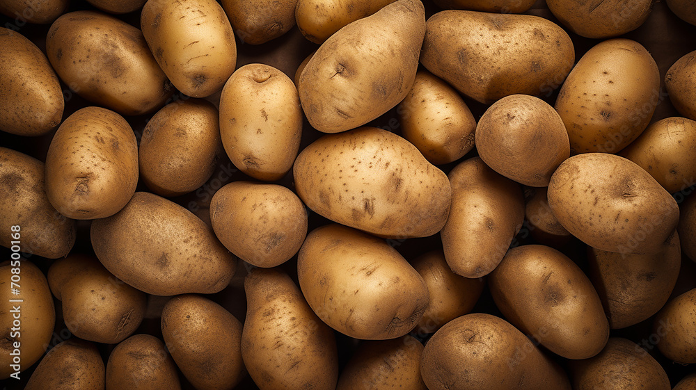 Wallpaper top view of potatoes surface. Wallpaper top view of potatoes surface.