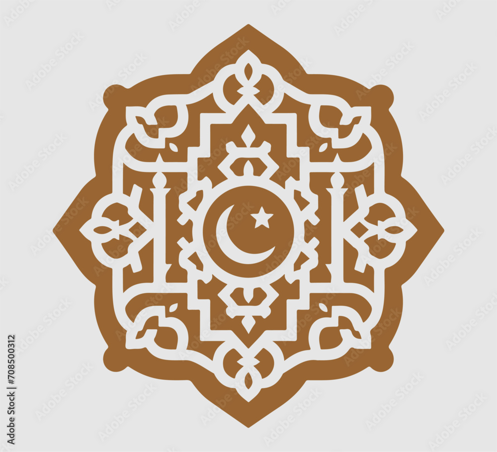 Islamic geometric Ornament Graphic assets vector