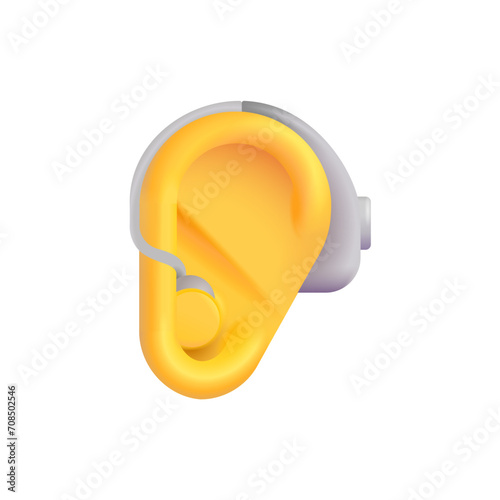 Ear with Hearing Aid