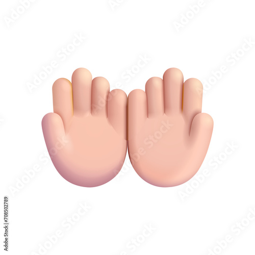 Palms Up Together: Light Skin Tone