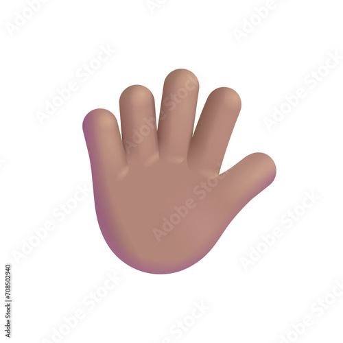 Hand with Fingers Splayed : Medium Skin Tone