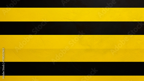 Yellow Black Stripes.Banner background of yellow