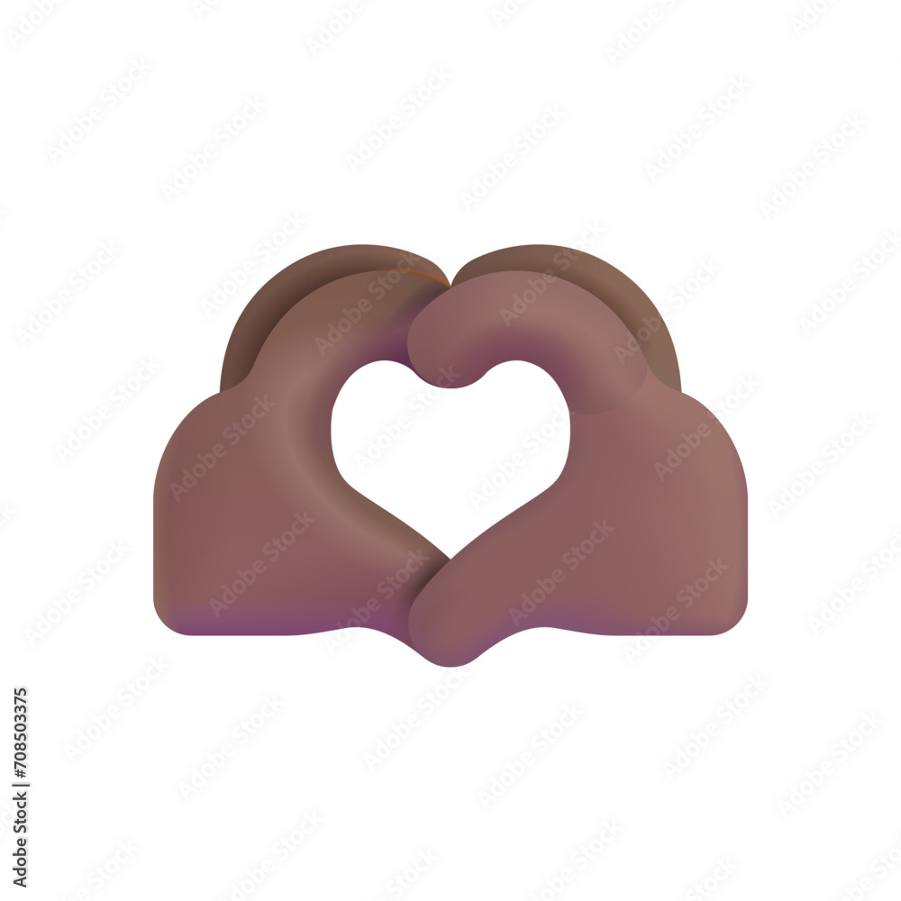 Heart Hands: Medium-Dark Skin Tone Heart Hands: Medium-Dark Skin Tone
